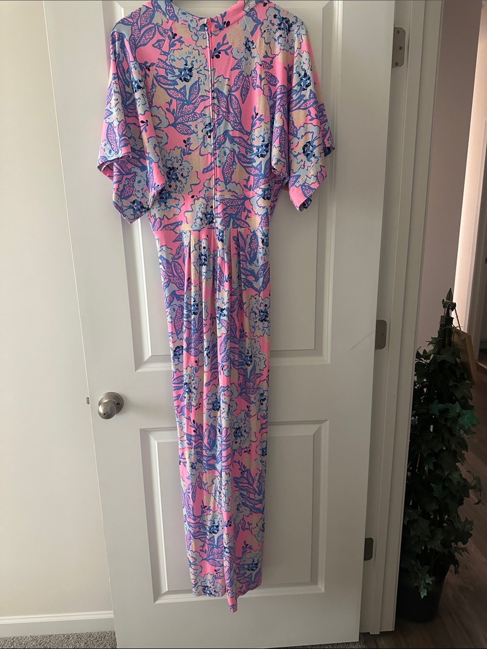 Lilly Pulitzer Blue and Pink Wysteria Maxi Dress. - Picture 7 of 7